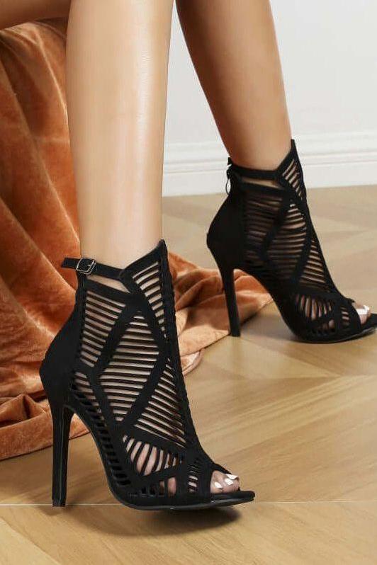 Heidi-Mode | Runde Offene Zehen Laser Hohle Vielseitige Sandalen