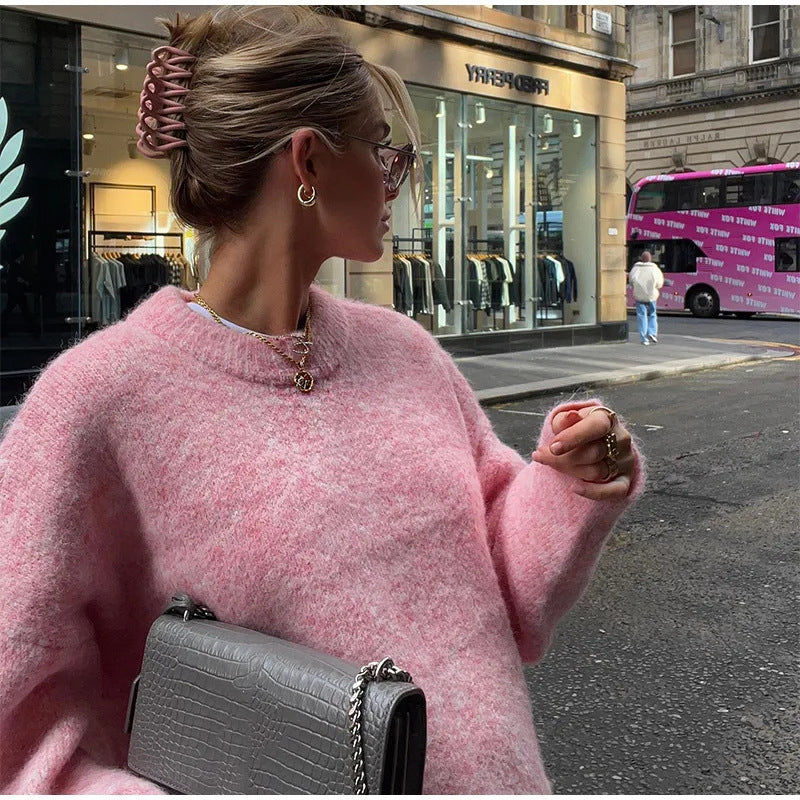 Damen Kuscheliger Oversized-Pullover Heidi-Mode