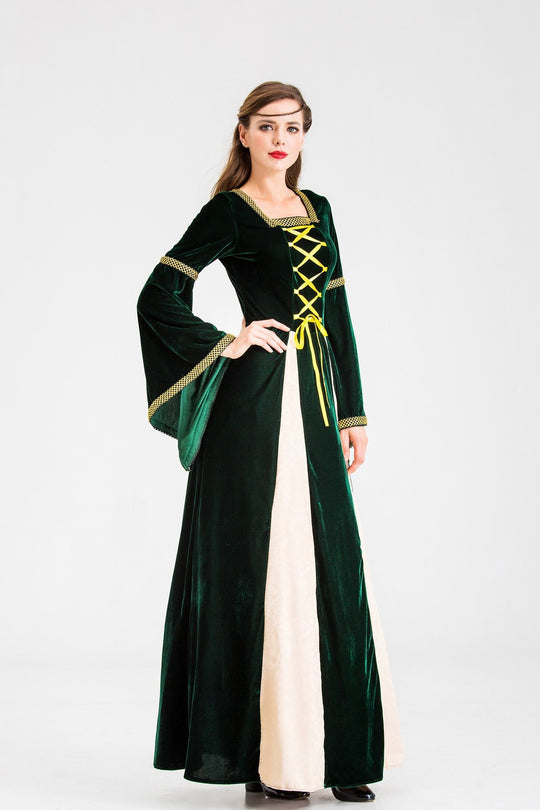 Damen historisches Märchenkleid mit langen Armen und dekorativer Schnürung Heidi