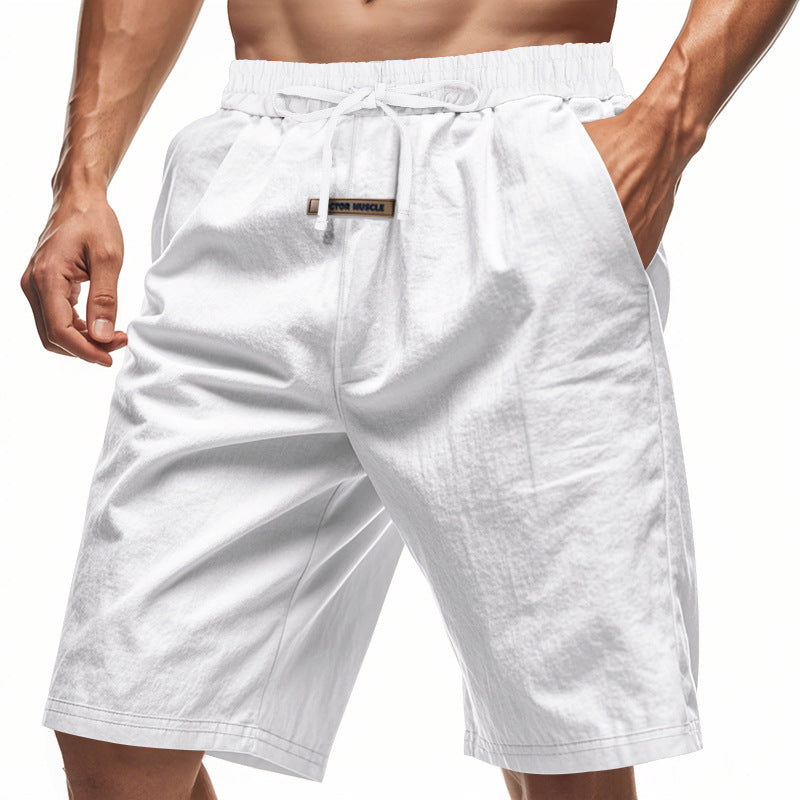 Herren lässige Strandshorts mit elastischem Bund und verstellbarem Kordelzug Heidi-Mode