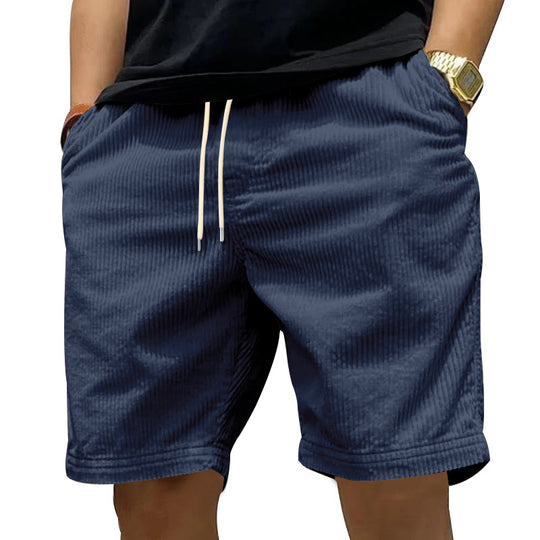 Herren bequeme Freizeithose aus strukturiertem Cordstoff Heidi-Mode