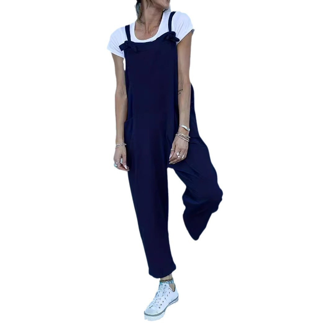 Damen Lässiger Jumpsuit mit praktischen Seitentaschen Heidi-Mode