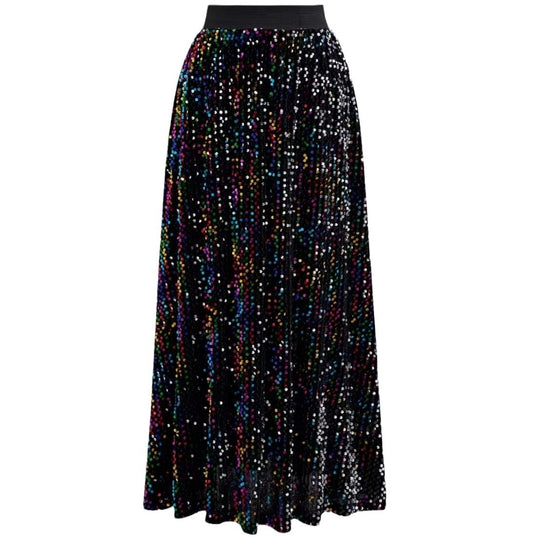 Damen Glitzer Maxi Kleid mit stylishen Pailletten und elegantem Schnitt Heidi-Mode