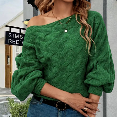 Damen Oversized Strickpullover mit strukturiertem Design Heidi-Mode