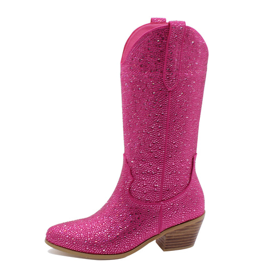 Femme Glitzernde Western-Stiefeletten Heidi-Mode