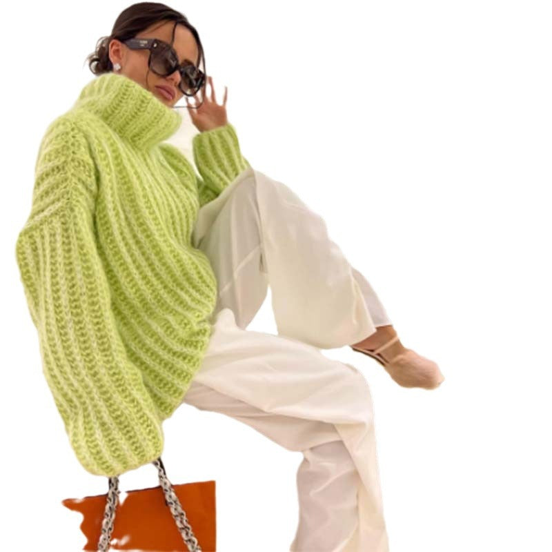 Damen Grobstrick Pullover Heidi-Mode