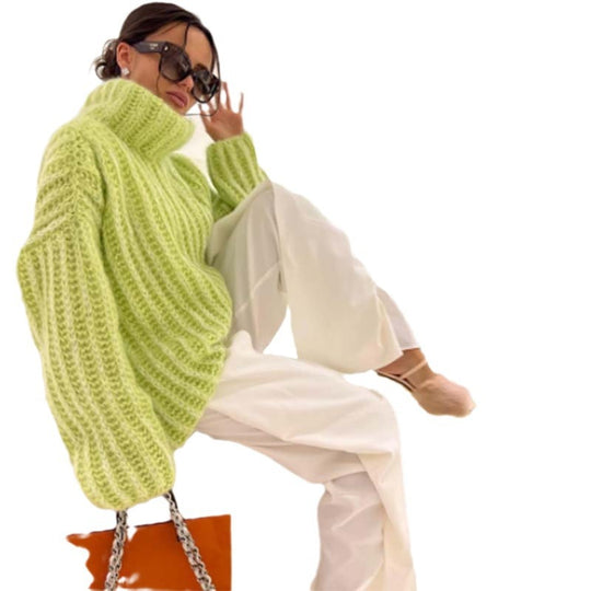 Damen Grobstrick Pullover Heidi-Mode