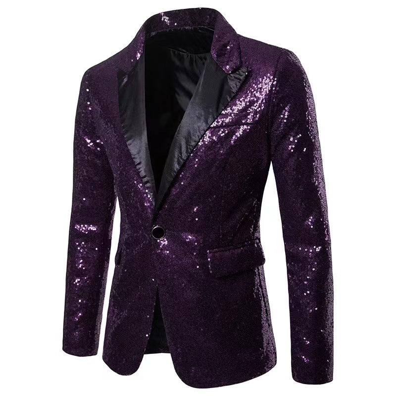 Herren schimmernder Pailletten Blazer Heidi-Mode