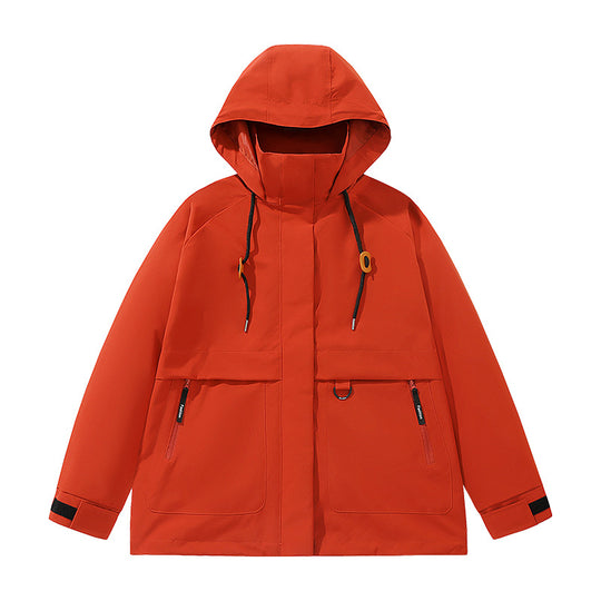 Herren funktionale Freizeitjacke mit verstellbarem Kapuzenkragen und großen Taschen Heidi-Mode