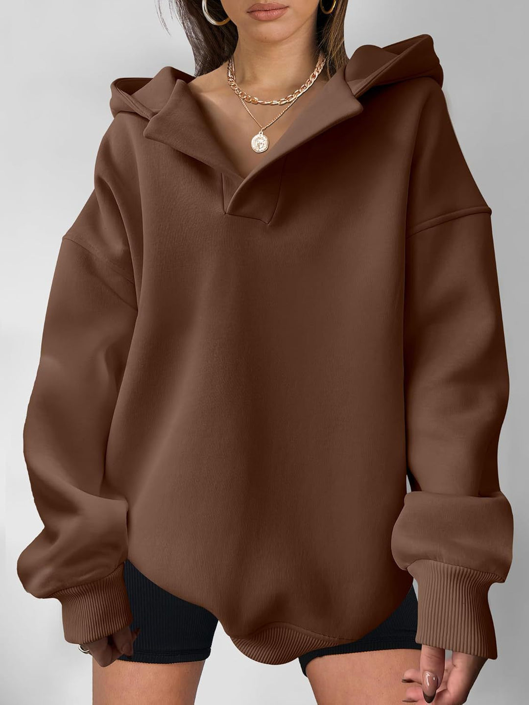 Damen Oversized Kapuzenpullover mit modischem Schnitt und legerem Look Heidi-Mode