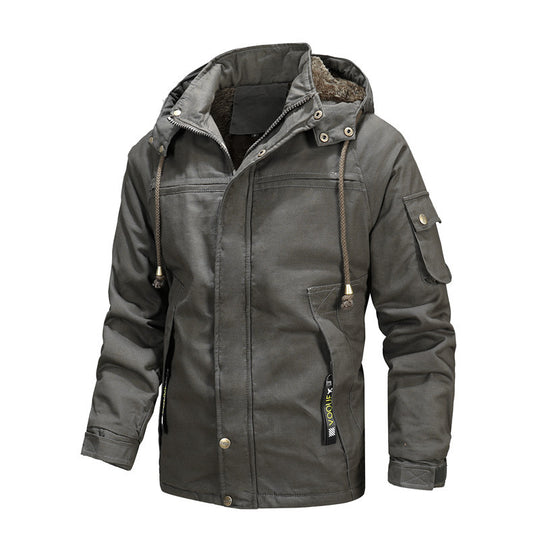 Herren Winterjacke mit abnehmbarer Kapuze Heidi-Mode