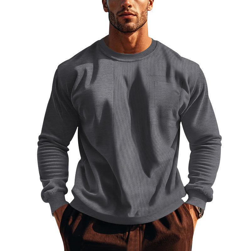Herren Sweatshirt mit strukturierter Front Heidi-Mode