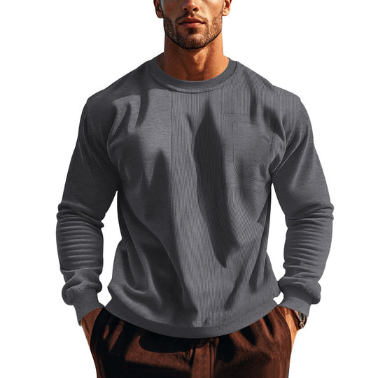 Herren Sweatshirt mit strukturierter Front Heidi-Mode