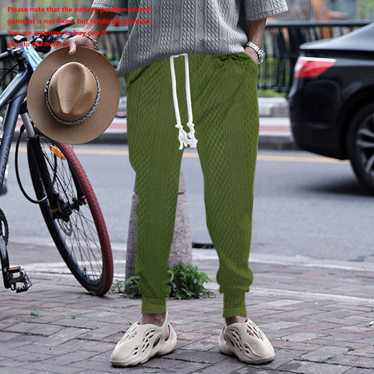Herren Sportliche Loungehose mit elastischem Bund und modischem Strukturdesign Heidi-Mode