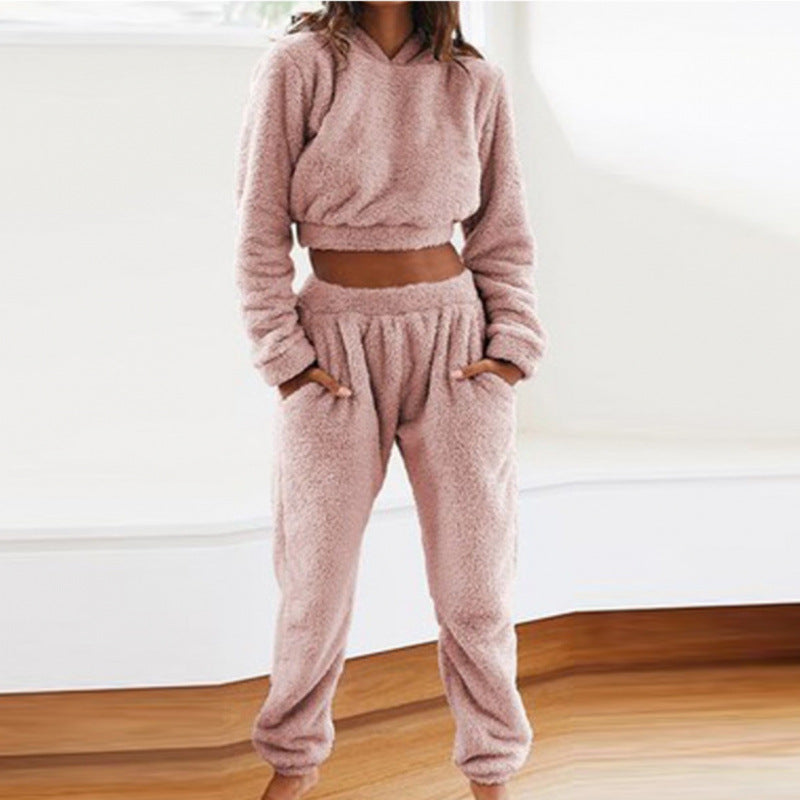 Damen kuscheliges Lounge-Set aus weichem Fleece Heidi-Mode