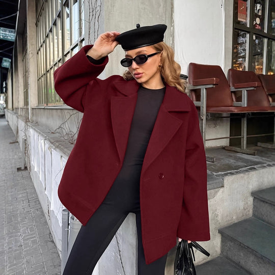 Damen Elegante Wickeljacke mit Gürtel und lässigem Schnitt Heidi-Mode