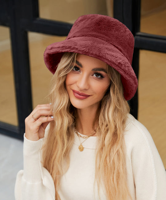 Damen Kuschelhut aus weichem Plüsch Heidi-Mode