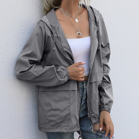 Damen Freizeitjacke mit verstellbarem Kordelzug und leichtem Material Heidi-Mode