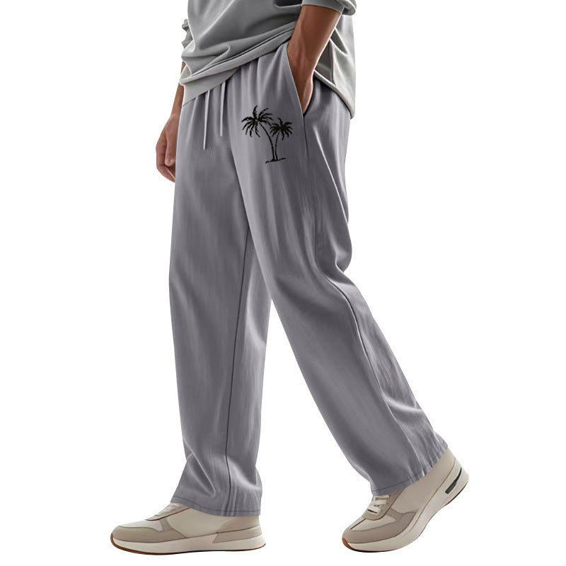 Herren Legere Freizeithose mit seitlichem Logodruck Heidi-Mode