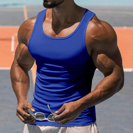 Herren atmungsaktives Sport-Tanktop mit körperbetontem Schnitt und feuchtigkeitsregulierendem Material Heidi-Mode
