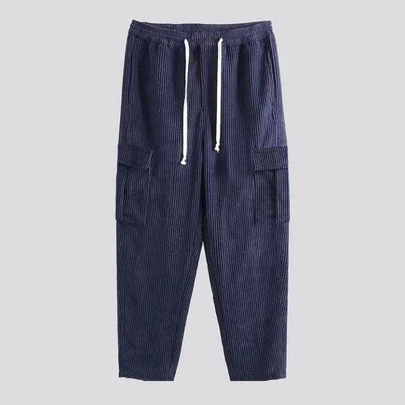 Damen lässige Freizeithose mit praktischen Cargo-Taschen und elastischem Bund Heidi-Mode