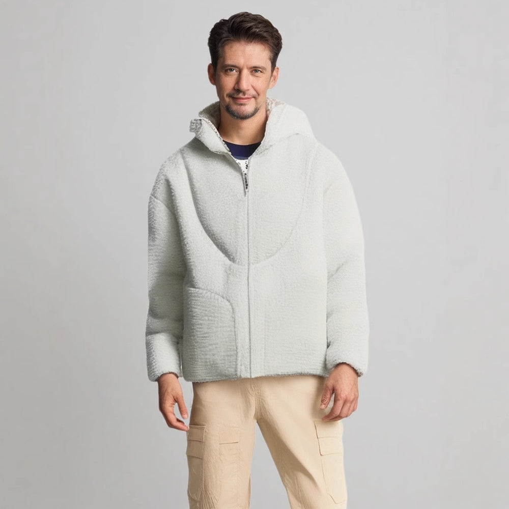 Damen Fleecejacke mit hohem Kragen und praktischen Reißverschlusstaschen Heidi-Mode
