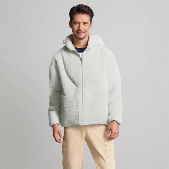 Damen Fleecejacke mit hohem Kragen und praktischen Reißverschlusstaschen Heidi-Mode