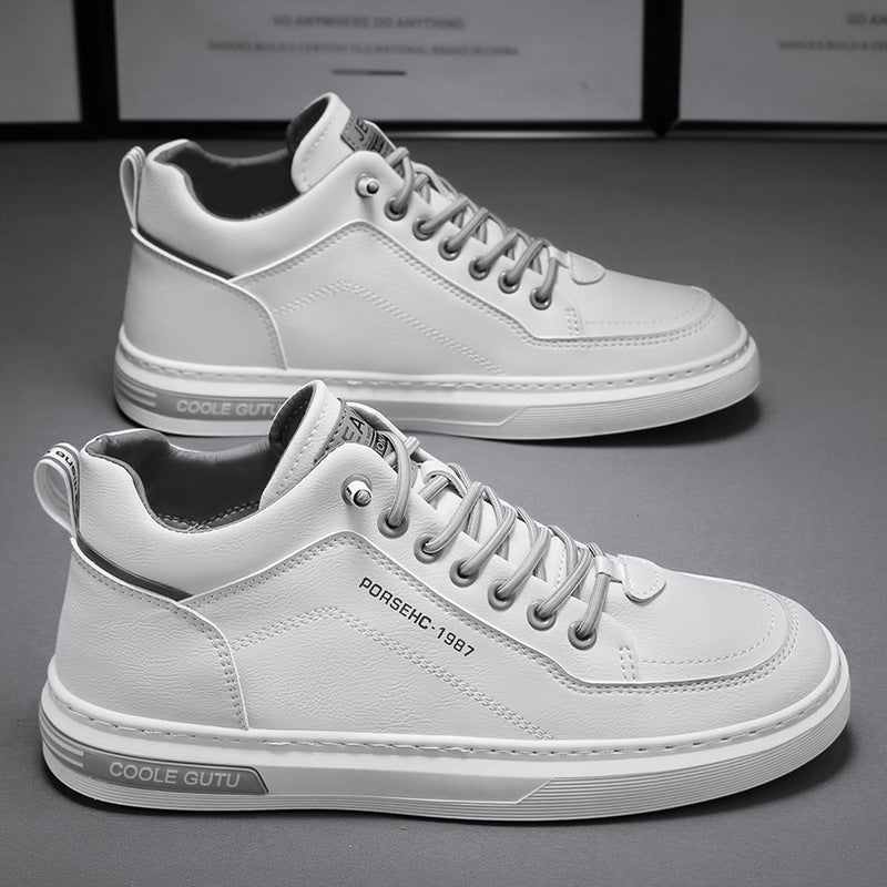 Damen High-Top Casual Leder Sneaker mit verstärktem Knöchelschutz Heidi-Mode