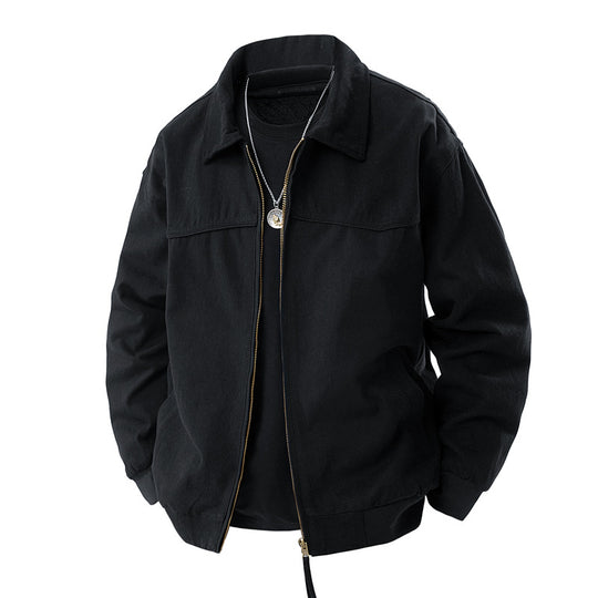 Herren leichte Utility-Jacke mit Stehkragen und praktischen Taschen Heidi-Mode