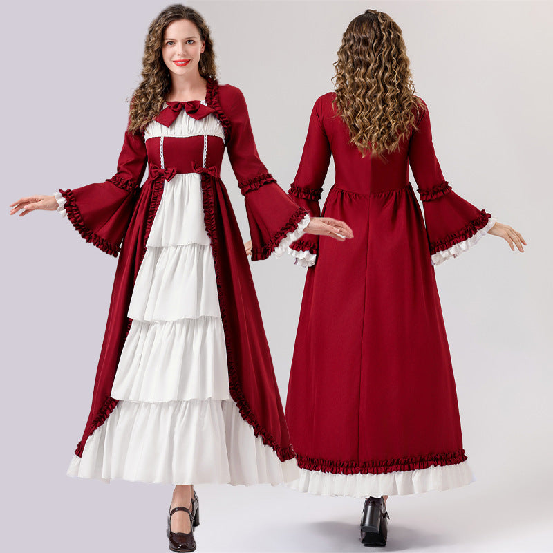Damen historisches Kleid mit eleganten Rüschen und modernen Akzenten Heidi