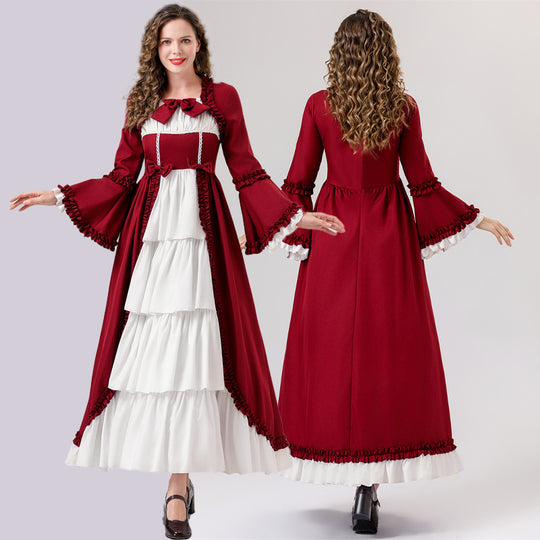 Damen historisches Kleid mit eleganten Rüschen und modernen Akzenten Heidi