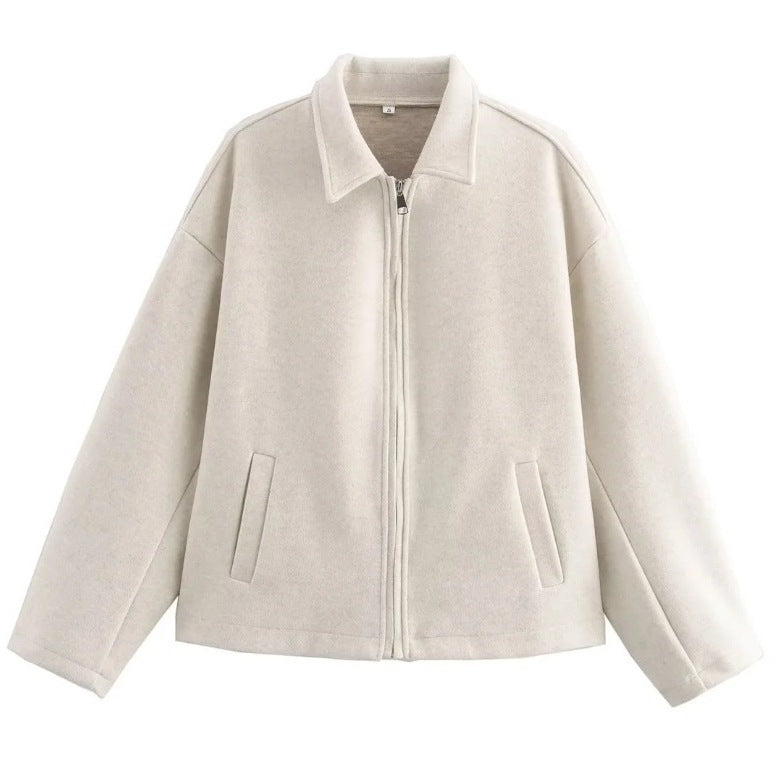 Damen modische cropped Wolljacke Heidi-Mode