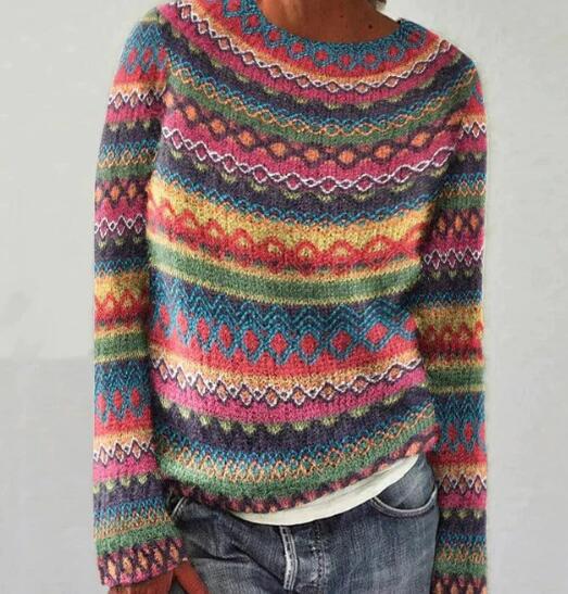 Stilvolle Strickpullover mit Rundhalsausschnitt