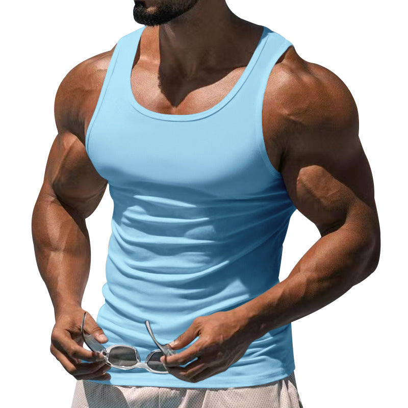 Herren atmungsaktives Sport-Tanktop mit körperbetontem Schnitt und feuchtigkeitsregulierendem Material Heidi-Mode