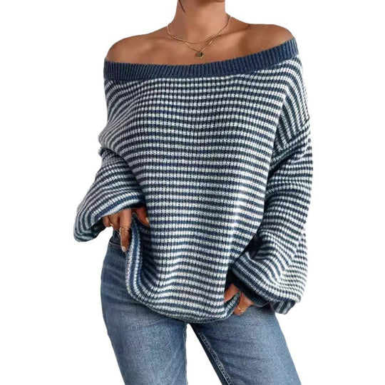 Damen lässiger Strickpullover Heidi-Mode