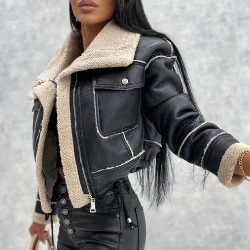 Heidi-Mode | Biker Lederjacke Mit Fell Für Frauen Perfekt Für Heidi-Mode | Days