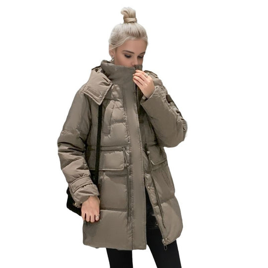 Damen warme Winterjacke mit praktischer Kapuze Heidi-Mode