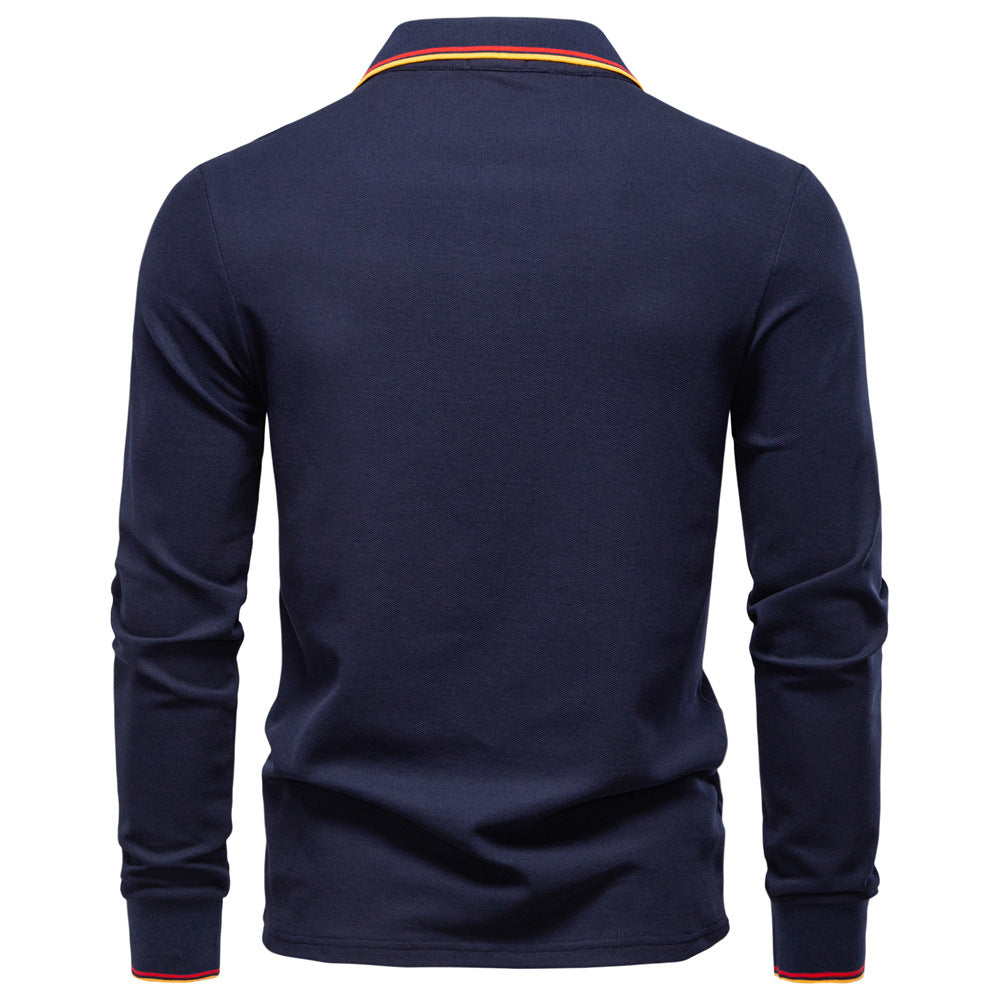 Herren Langarm Poloshirt Heidi-Mode