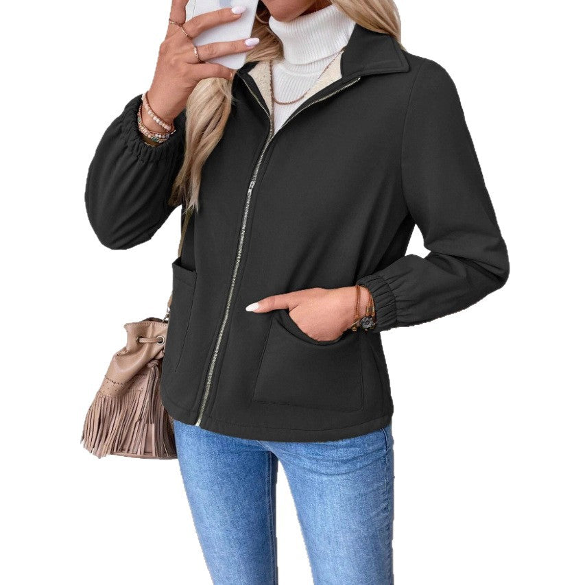 Damen Casual Steppjacke mit hohem Kragen von Heidi-Mode