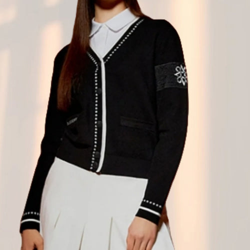 Damen modische Strickjacke mit strukturiertem Design und Taschen Heidi-Mode