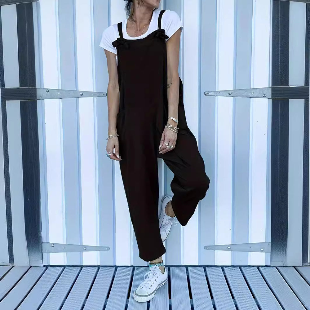 Damen Lässiger Jumpsuit mit praktischen Seitentaschen Heidi-Mode