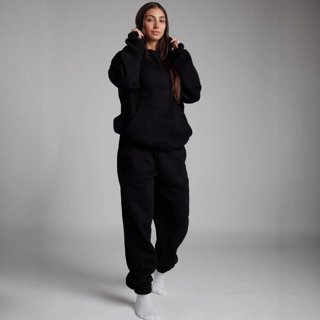 Damen entspannender Hoodie mit integrierter Schlafaugenmaske Heidi-Mode