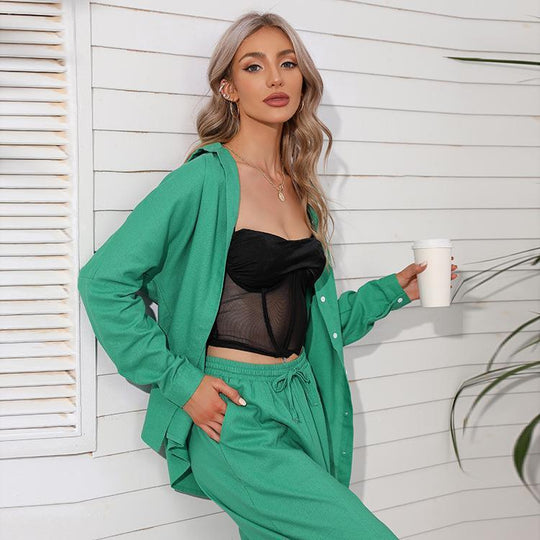 Damen lässiges Zweiteiler Outfit Heidi-Mode