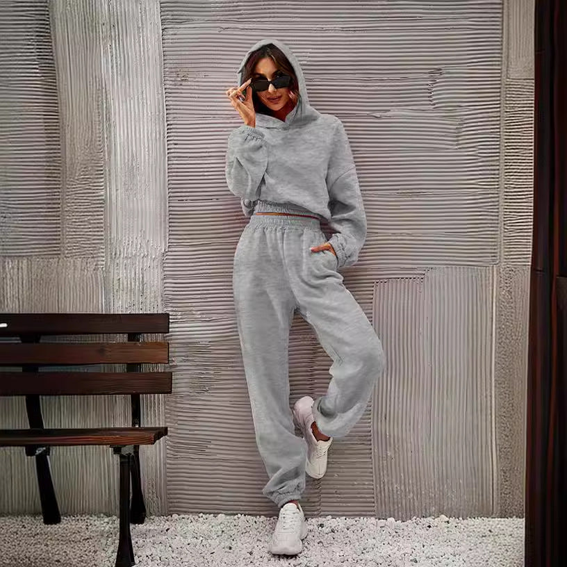 Damen Sportanzug mit lässiger Passform und elastischem Bund Heidi-Mode