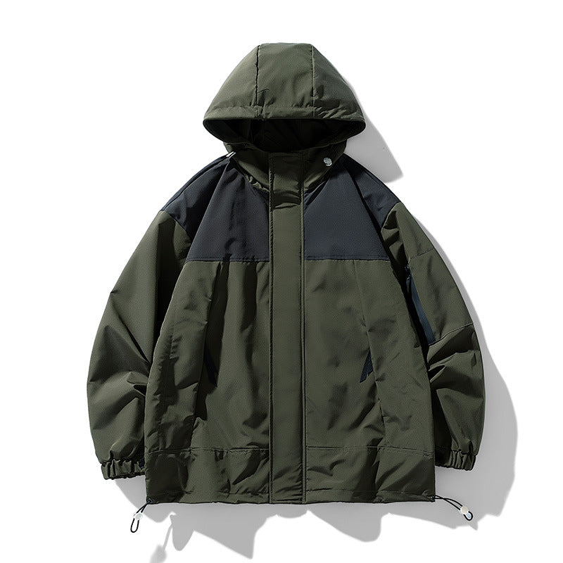 Herren funktionale Wetterjacke mit innovativem Kapuzen-Design und atmungsaktiven Einsätzen Heidi-Mode