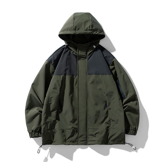 Herren funktionale Wetterjacke mit innovativem Kapuzen-Design und atmungsaktiven Einsätzen Heidi-Mode