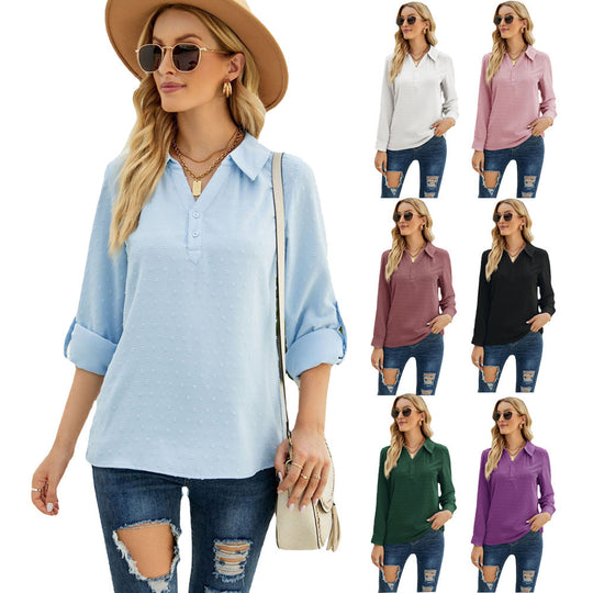 Heidi-Mode | Stehkragen Langarm Jacquard Pom Pom Freizeit Lockeres Oberteil