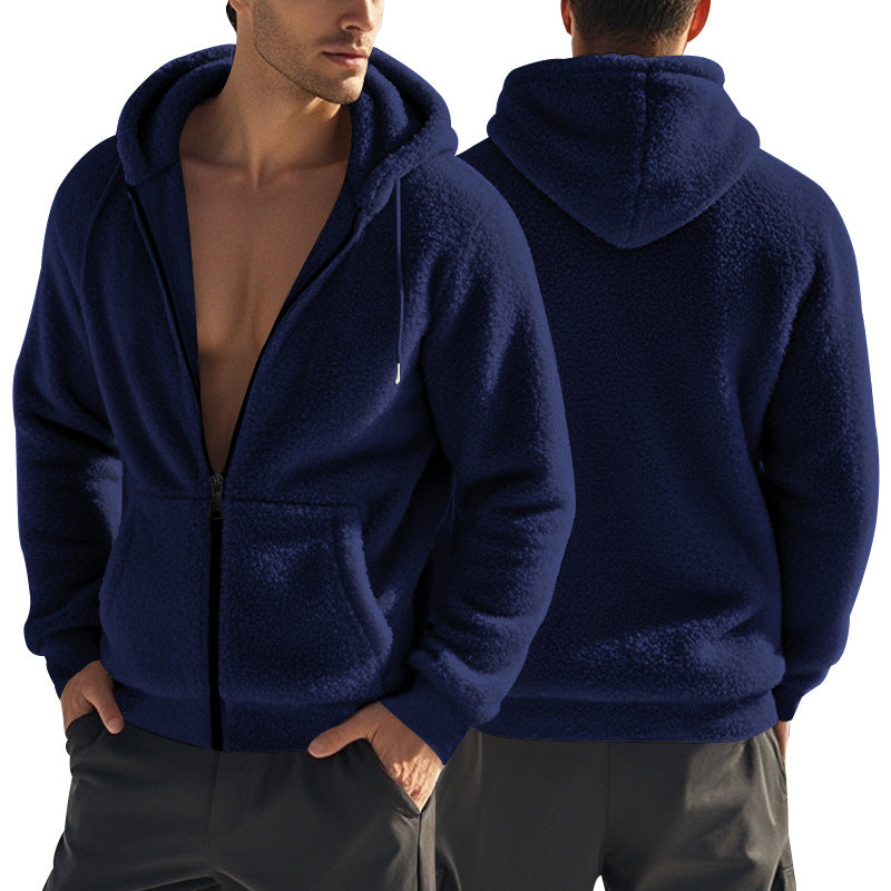 Herren Fleece-Hoodie mit kuscheligem Innenfutter und praktischen Taschen Heidi-Mode