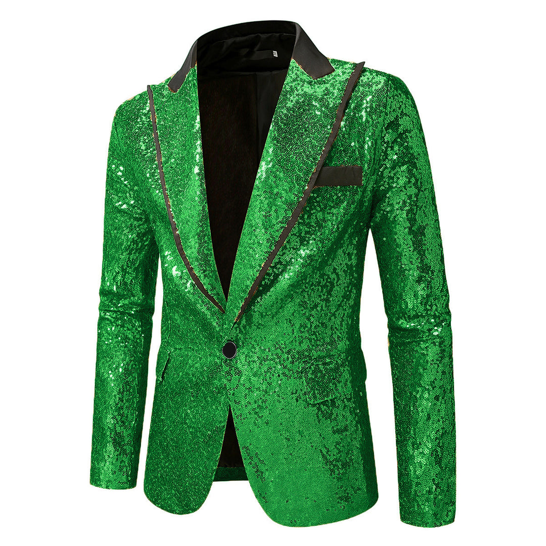 Herren Glitzernder Smokingblazer aus hochwertigem Satin Heidi-Mode