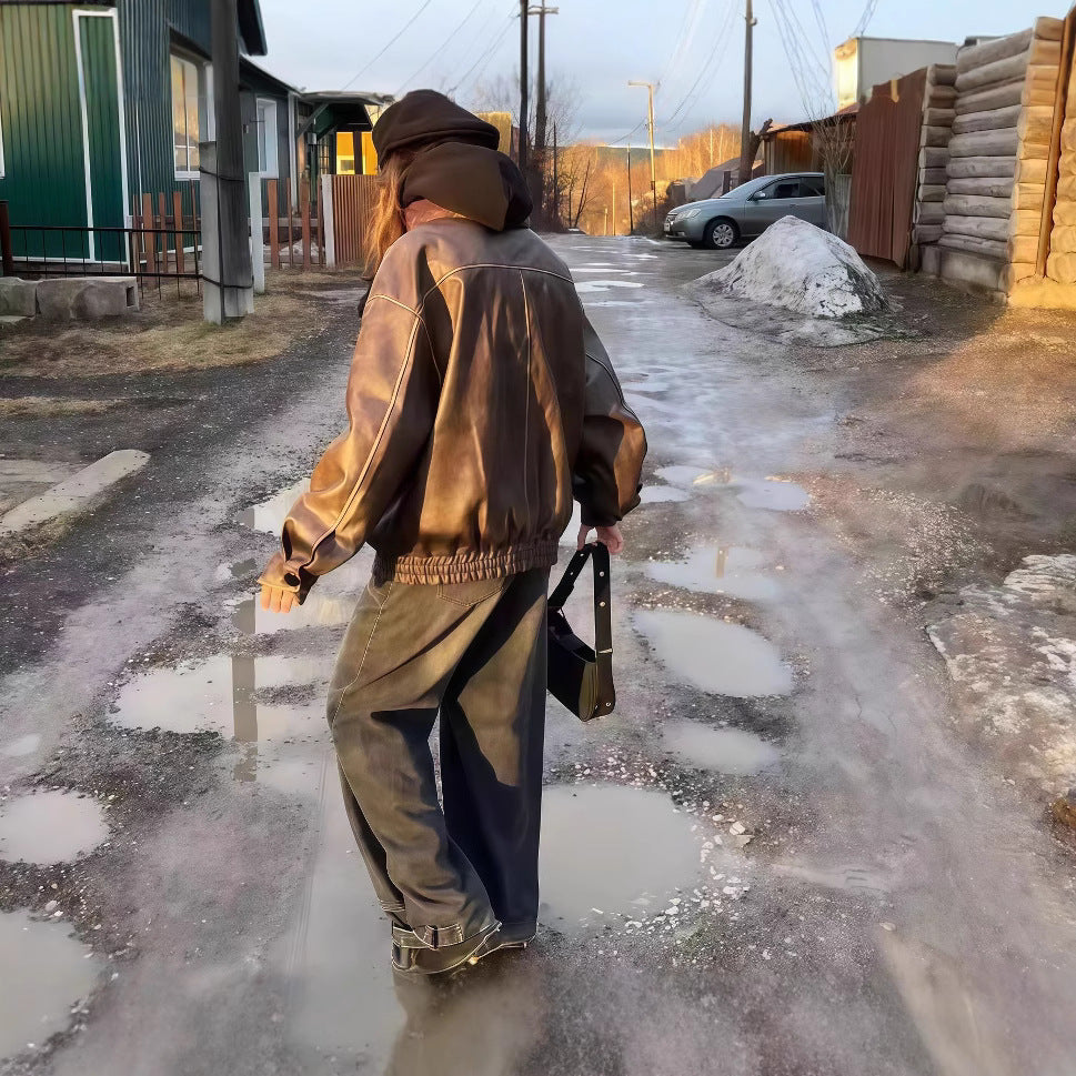 Damen jacke im Vintage-Stil mit lässigem Schnitt Heidi-Mode